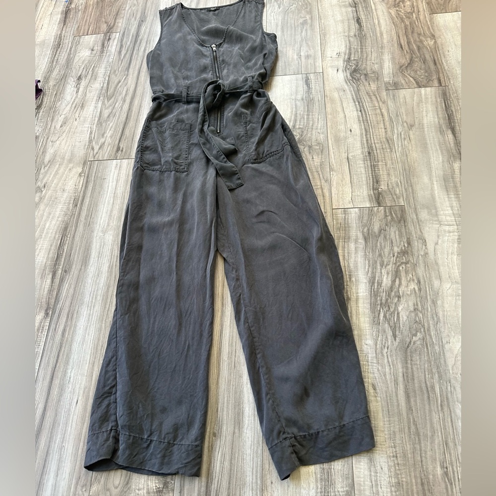 Rails Luke Belted Zip Front Jumpsuit Chambray Lyo… - image 2